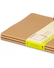Carnet Moleskine noir - blanco - 3 pièces