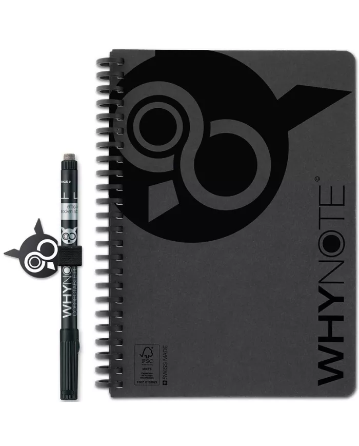 WhyNote - A5 book noir ou blanc