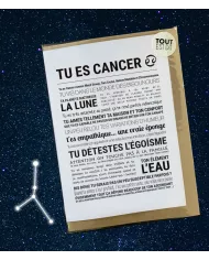 Carte Tout Est Dit "Cancer"