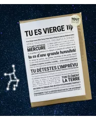 Carte Tout Est Dit "Vierge"