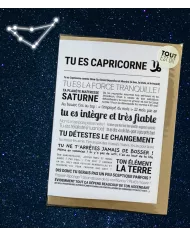 Carte Tout Est Dit "Capricorne"