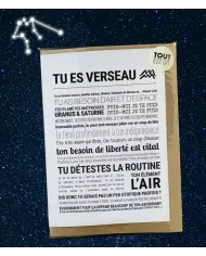 Carte Tout Est Dit "Verseau"