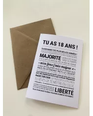 Carte Tout Est Dit "18 ans"