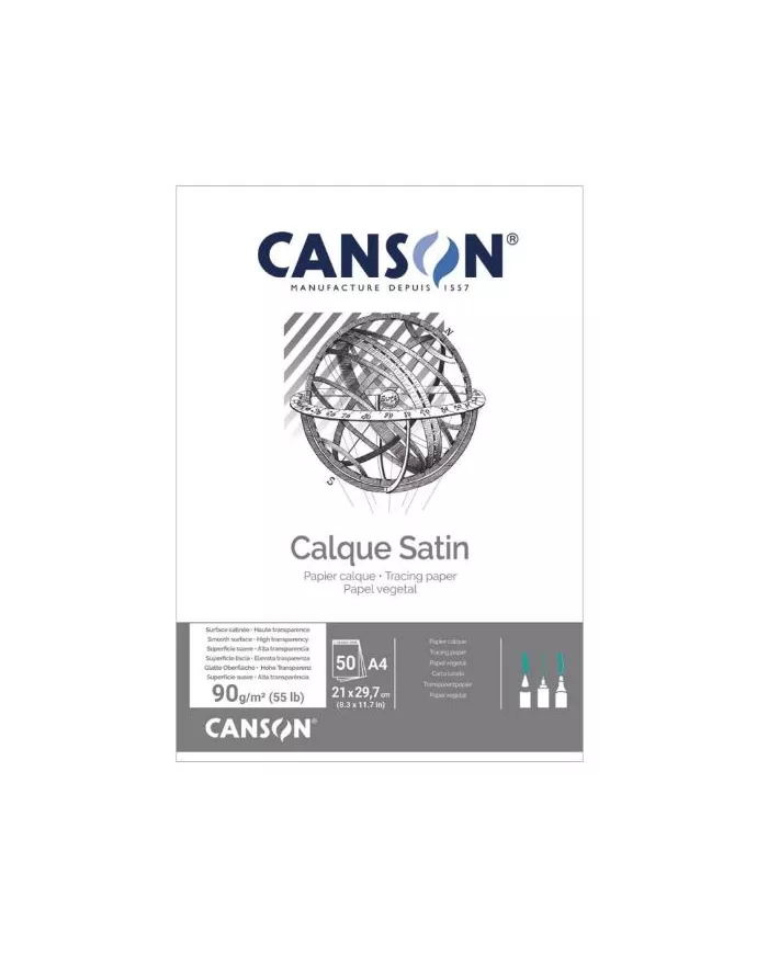 Papier calque satin Canson 90g  50flles