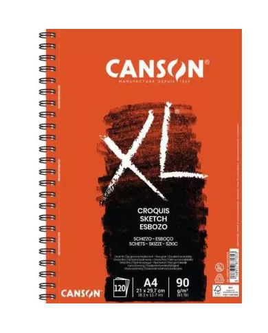 Album croquis xl spiralé Canson A5 60 feuilles 90g