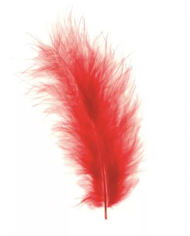 Plumes Marabout rouge
