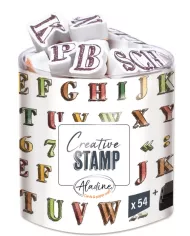 Set timbre Alphabet et couronnes