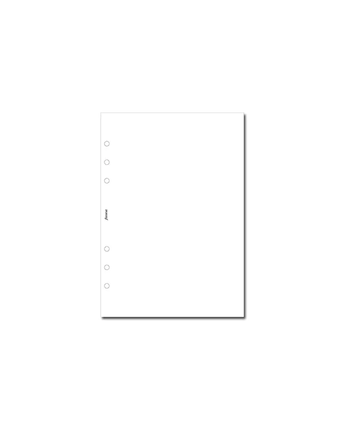 Filofax - Recharge A5 Feuilles unies blanches