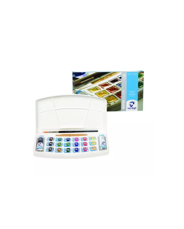 Boîte d'aquarelle poket Van Gogh assortiment de 12 couleurs