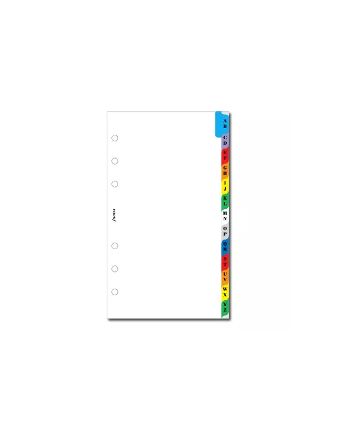 Filofax - Recharge PERSONAL Index A-Z en couleur