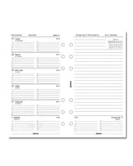 Filofax - Recharge PERSONAL semaine sur 2 pages crème en français 2015 ::  Filofax :: Recharge Agenda