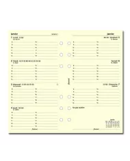Filofax - Recharge PERSONAL semaine sur 2 pages crème en français 2026