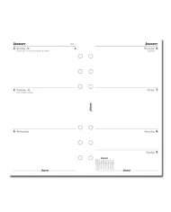 Filofax - Recharge PERSONAL semaine sur 2 pages crème en français 2026