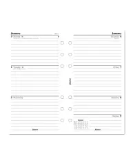 Filofax - Recharge PERSONAL semaine sur 2 pages en colonne français 2015 ::  Filofax :: Recharge Agenda