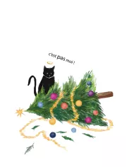 Carte 12x17cm Noël "Cerf"