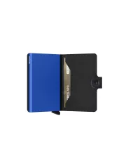 Secrid - Porte-cartes de crédit en cuir Matte Black-Blue