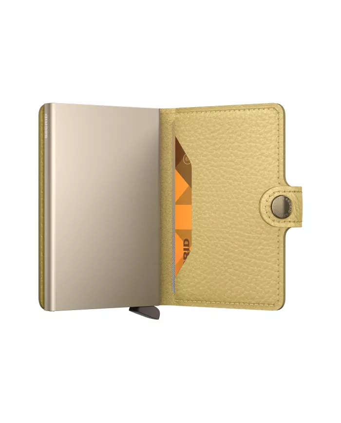 Secrid - Porte-cartes de crédit en cuir Pebble Butter Yellow