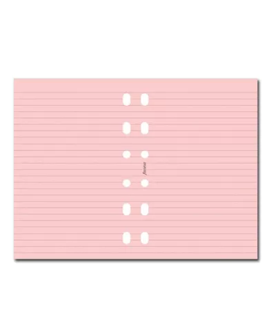 Filofax - Recharge POCKET Feuilles rayées pink