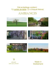Paquet de 12 cartes de table - Ambiances