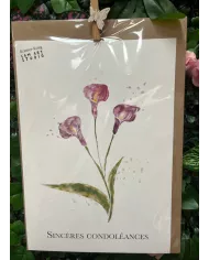Carte A4 - Sincères Condoléances