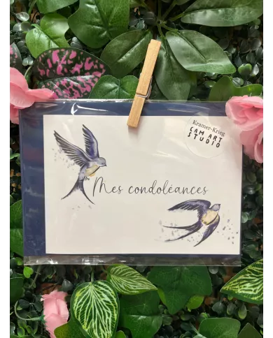 Carte B6 - Sincères condoléances