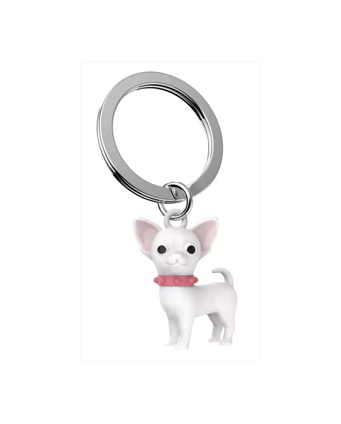Porte clés Chihuahua Blanc