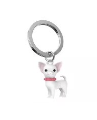 Porte clés Chihuahua Blanc