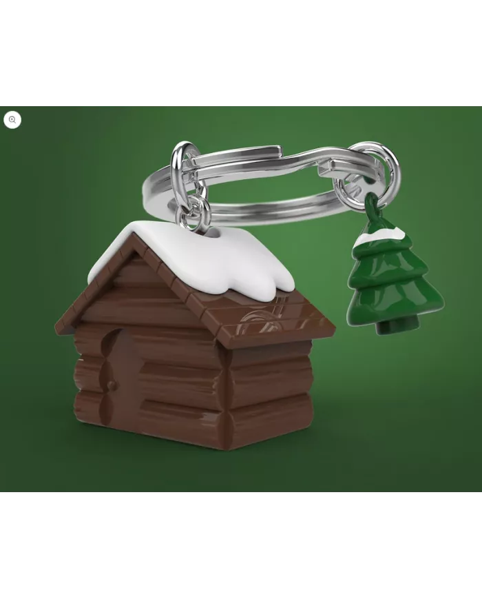 Porte clés Chalet en Bois