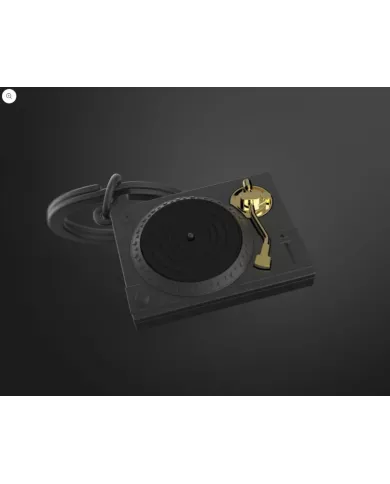 Porte clés Platine Vinyle Noire