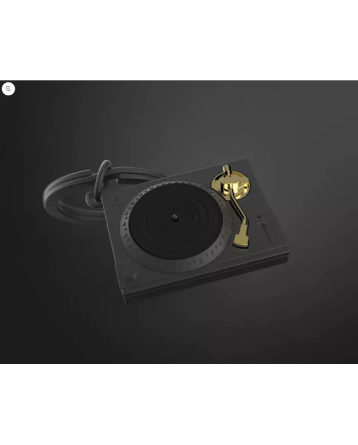 Porte clés Platine Vinyle Noire