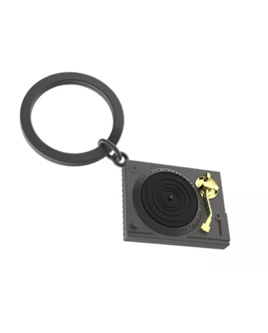 Porte clés Platine Vinyle Noire