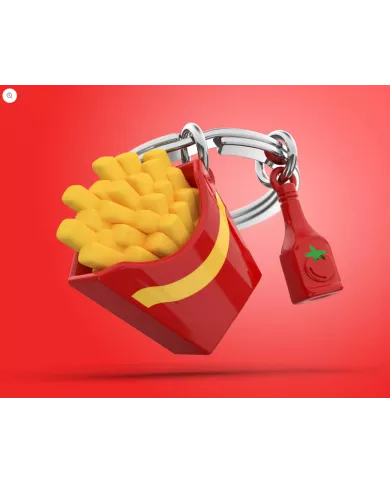 Porte clés Cornet de frites