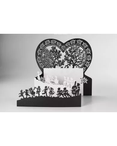 Carte "découpage" Coeur Mariage