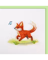 Carte "Quilling" Vache