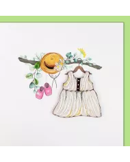 Carte "Quilling" Vache