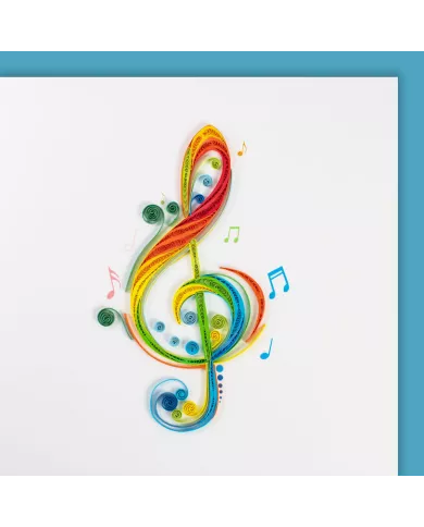 Carte "Quilling" Clé de sol