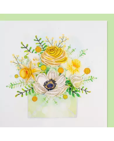 Carte "Quilling" Lettre de fleurs