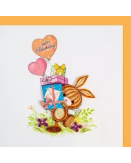 Carte "Quilling" Bouquet de fleurs
