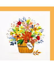 Carte "Quilling" Lettre de fleurs