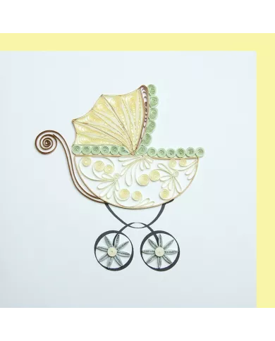 Carte "Quilling" Berceau