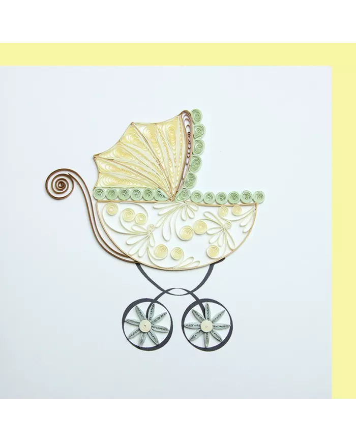Carte "Quilling" Berceau