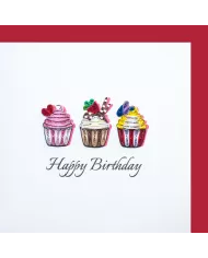 Carte "Quilling" Coeur rouge