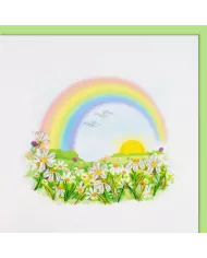 Carte "Quilling" Deux hérissons