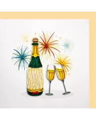 Carte "Quilling" Verres à champagne