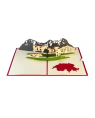 Carte "3D" verre avec coeurs