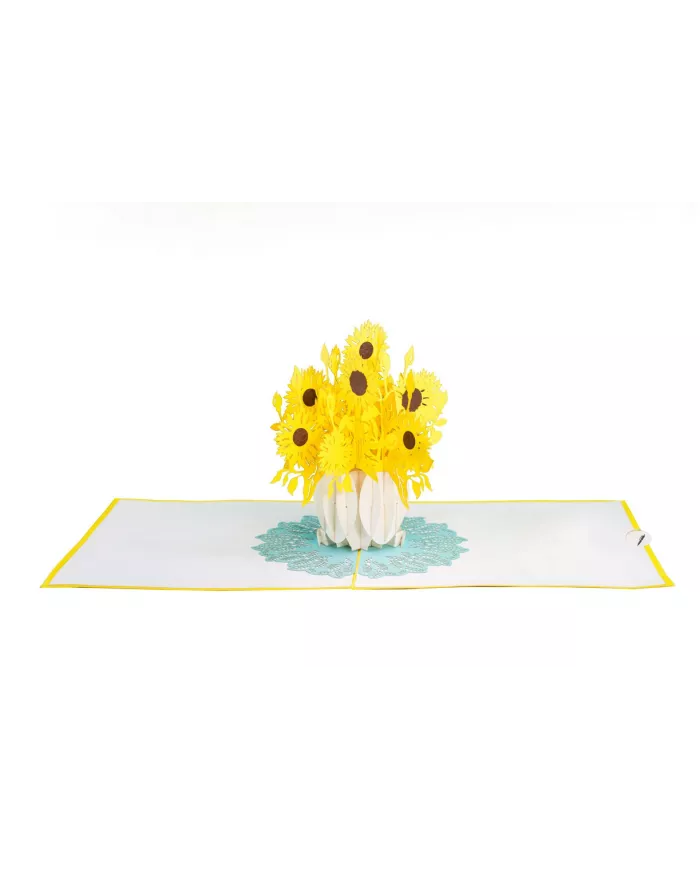 Carte "3D" Tournesol jaune