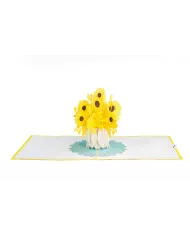 Carte "3D" Tournesol jaune