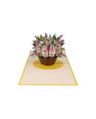 Carte "3D" Panier de fleurs