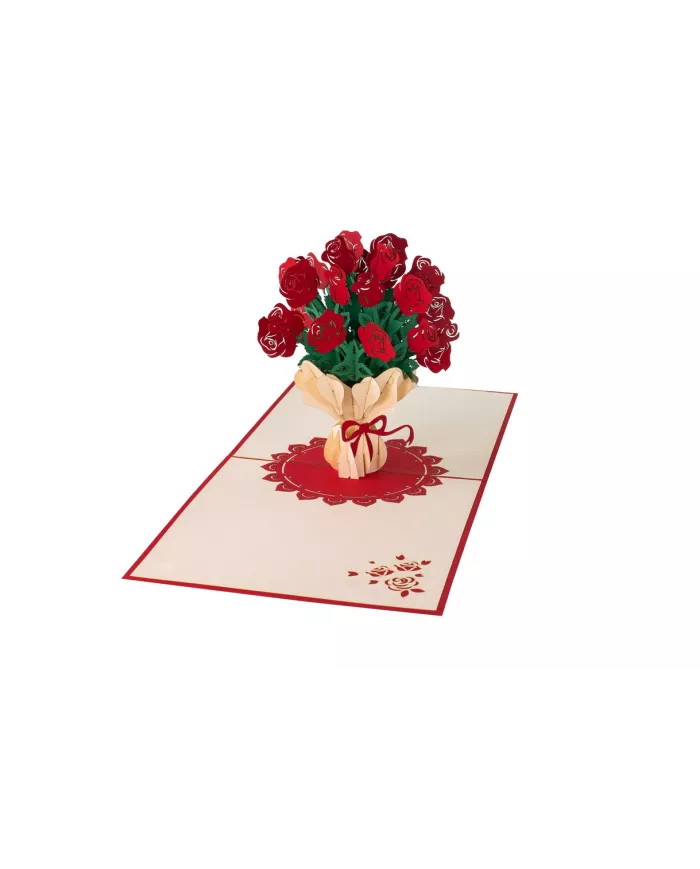 Carte "3D" Bouquet de roses