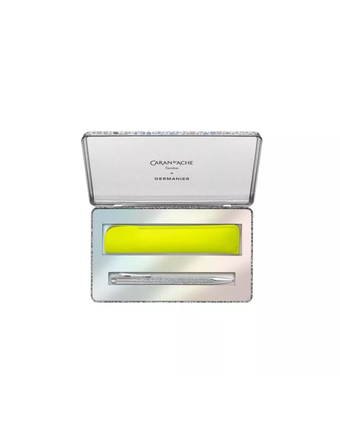 Set ECRIDOR GERMANIER Stylo Bille Platiné et Étui en Cuir – Édition Spéciale
